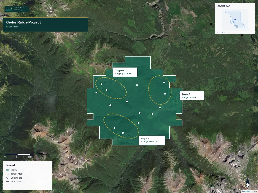Example mining map created in Exploration Maps