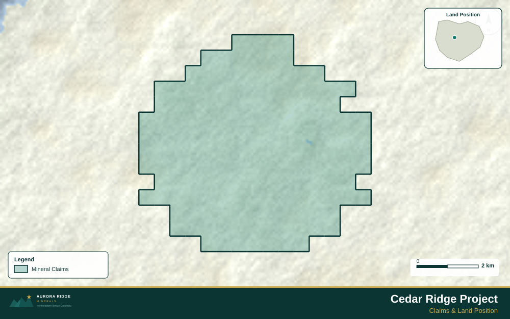 Example mining claims map created in Exploration Maps