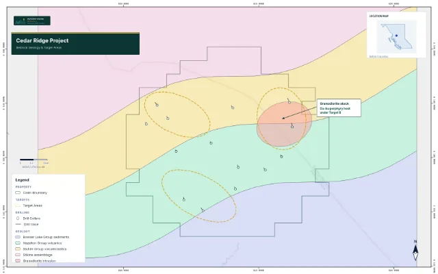 Geology map with targets