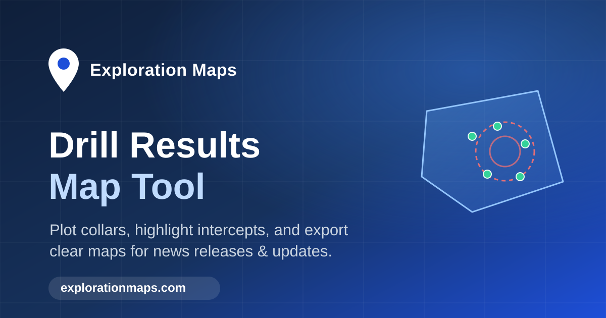 Exploration Map Example Design Tools Drill Results Map Tool for Exploration Updates | Exploration Maps